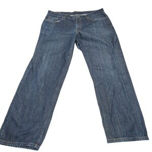 Patagonia Mens Organic‎ Cotton Denim Jeans Blue Straight Leg Size 38 Medium Wash